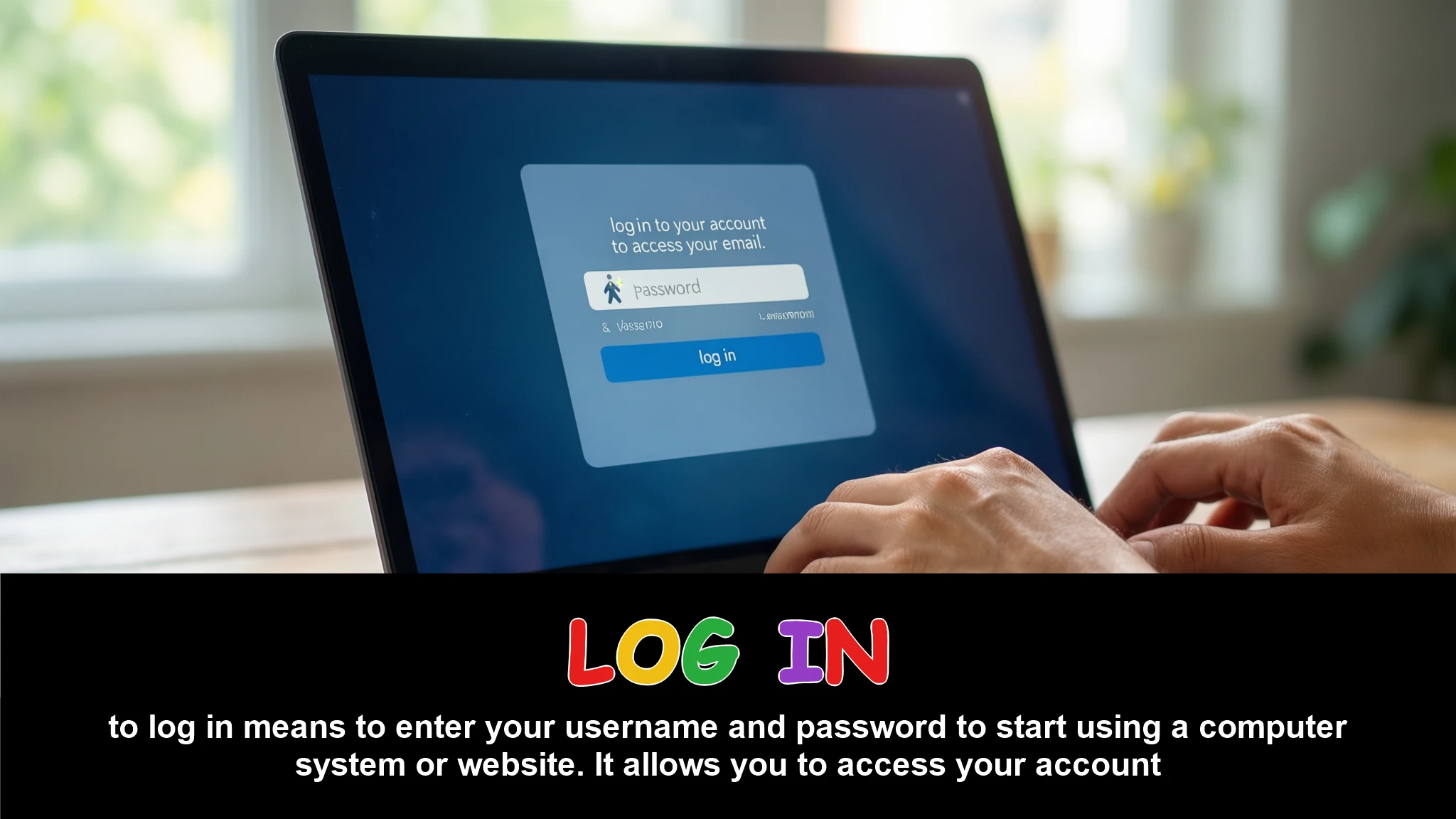 English Illustration for log in